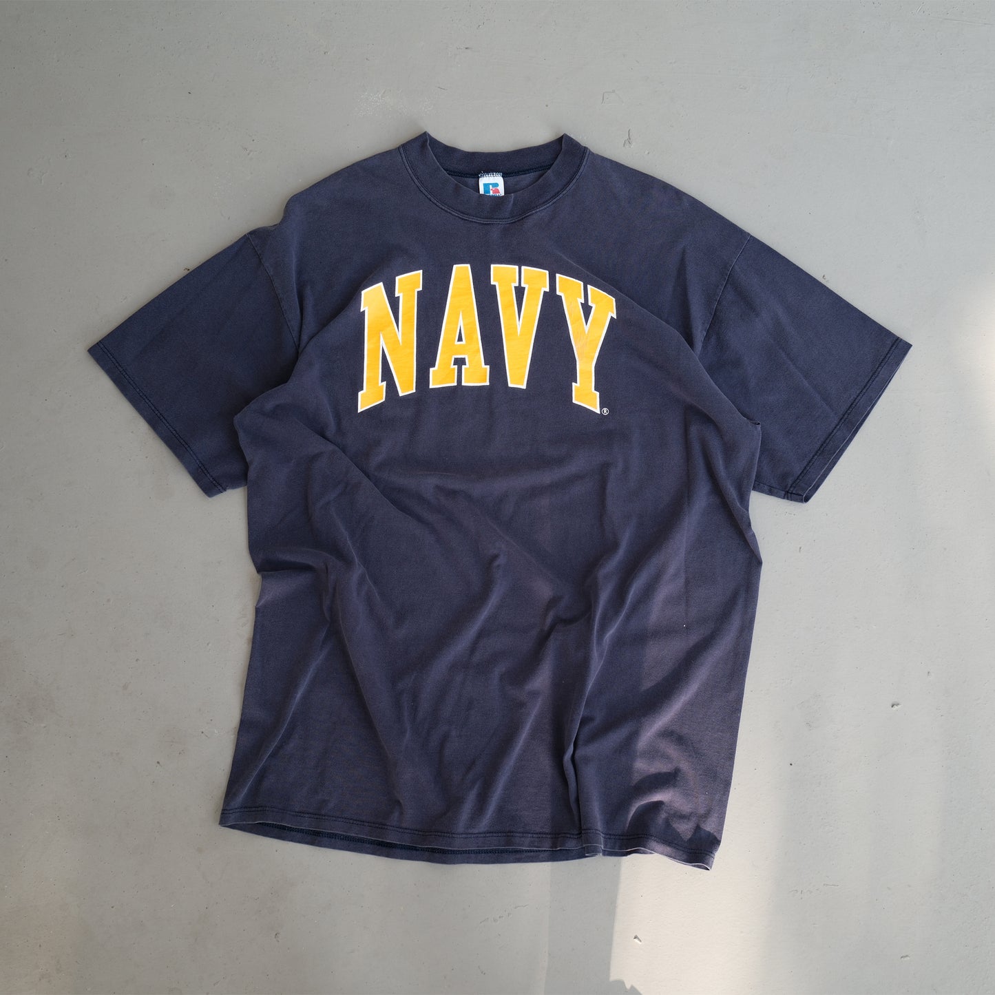 Vintage Russell Athletic Navy Logo Tee