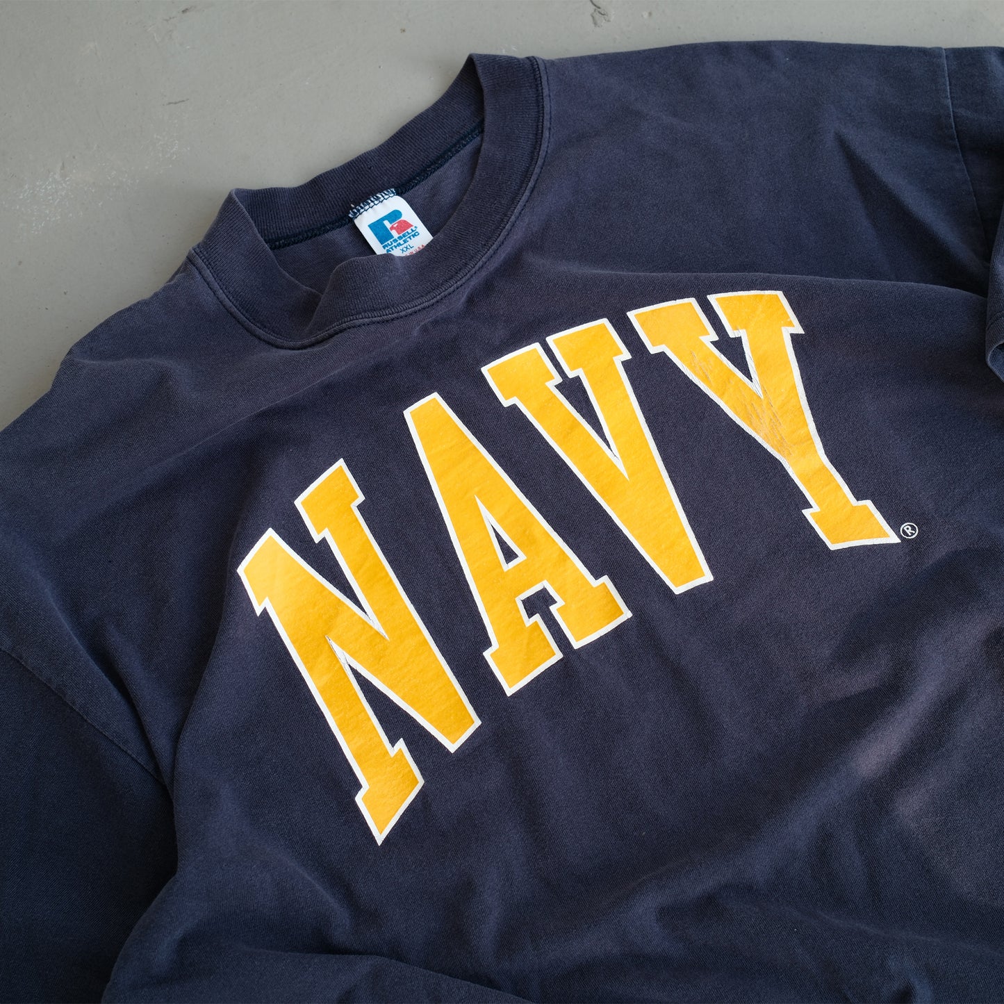 Vintage Russell Athletic Navy Logo Tee