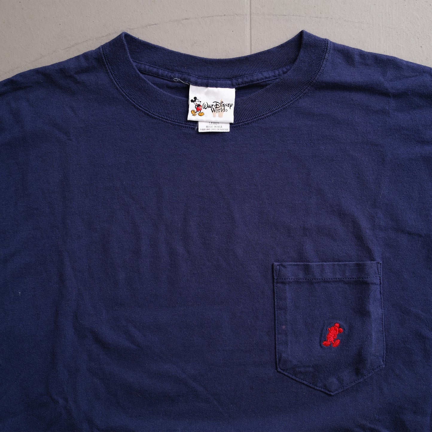 Vintage Walt Disney Mickey Embroidery Pocket Tee